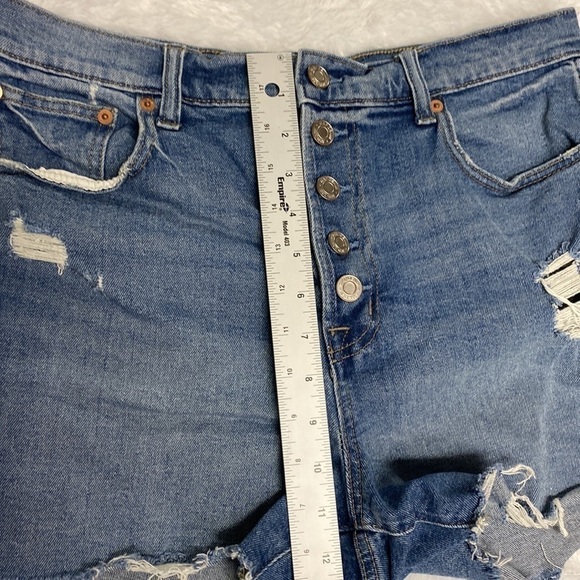 GAP BUTTON FLY DENIM cut off SHORTS size 12 - Picture 7 of 13